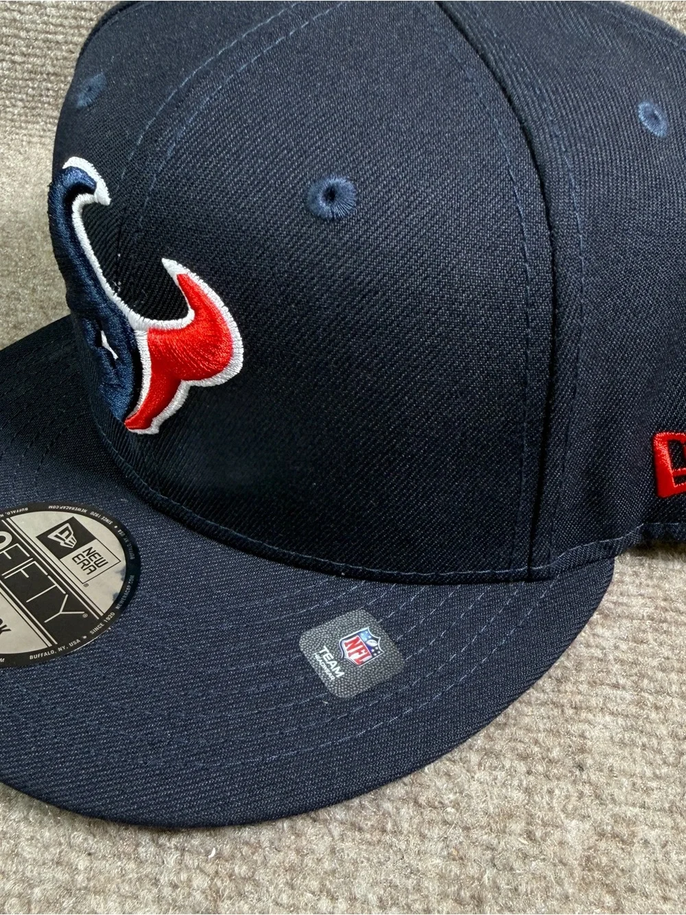 Houston Texans Hat New Era 9Fifty Navy Snapback Flat Bill Basic Essentials NWT